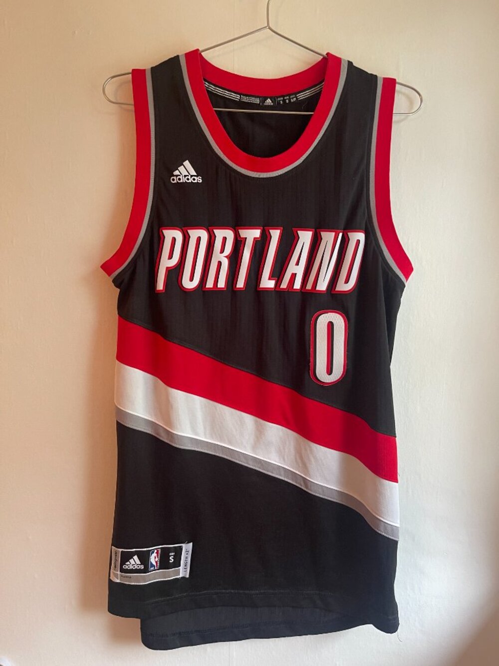 Rare! NBA Portland Trailblazers Damian Lillard Adidas Jersey Men's Small